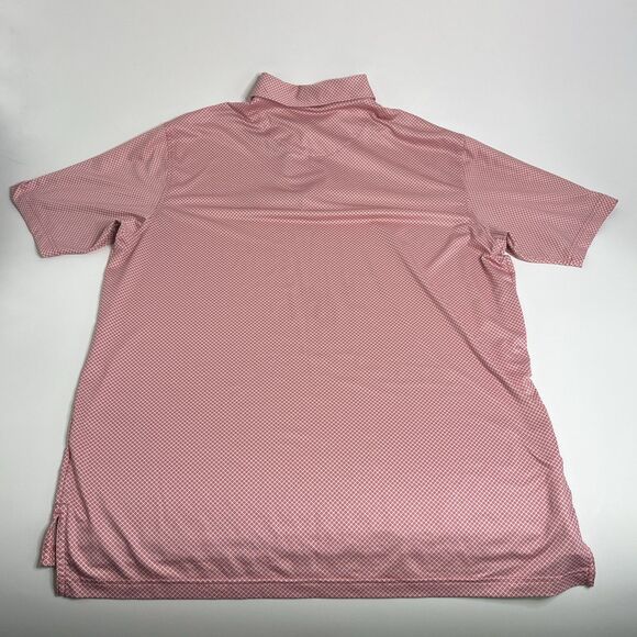 Peter Millar Summer Comfort Polo Men’s XL Pink Blue Geo Dot Performance Shirt - Picture 9 of 9